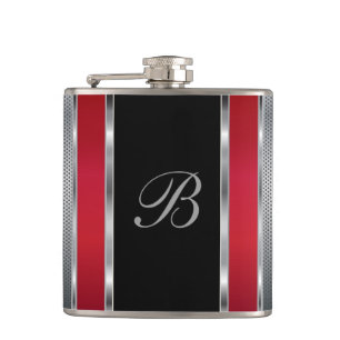 Monogram Silver Mesh och Red Fickplunta