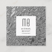 Monogram Silver Metallisk