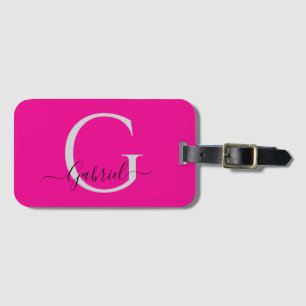 Monogram Silver Rosa Black Personal Travel Bagagebricka