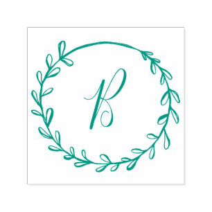 Monogram självhäftande andedräkt Rubber Frimärke Självfärgande Stämpel