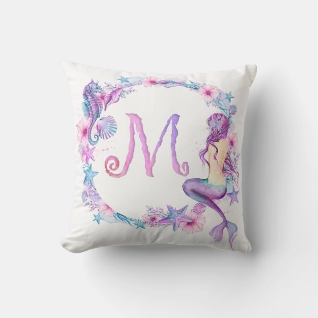 Monogram Sjöjungfru Pillow - M Kudde (Framsida)
