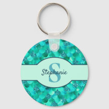 Monogram Sjöjungfru Scale Sea Grönt Aqua Blue