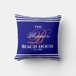 Monogram-skript för marin familj, första sidan på kudde