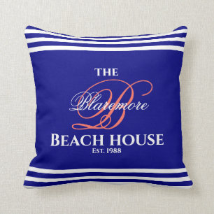 Monogram-skript för marin familj, första sidan på  kudde