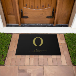Monogram skript Namn Personlig Black och Guld