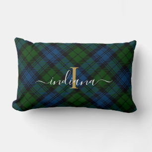 Monogram skript Play Tartan Campbell Milial Lumbarkudde