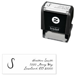 Monogram-skript Självfärgande Stämpel