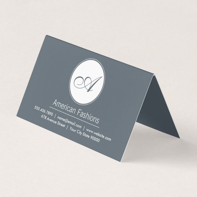 Monogram | Skript Visitkort (Framsida)