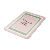 Monogram skrivstil geometrisk rosa grön