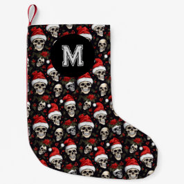 Monogram Skull Santa Julafton Gothic Liten Julstrumpa