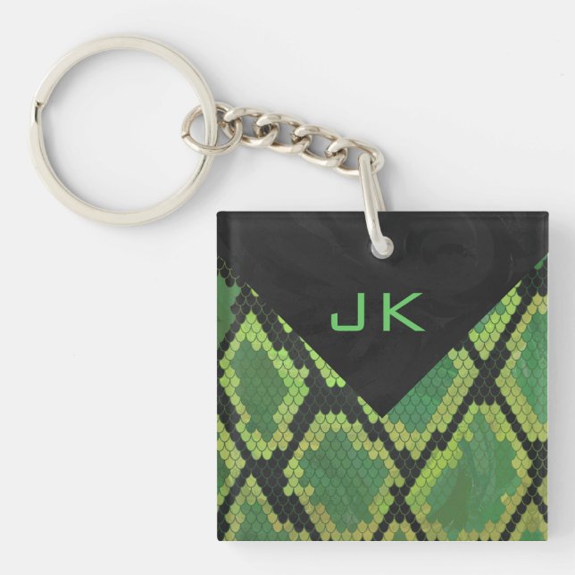 Monogram Snake Grönt och Black (Framsidan)