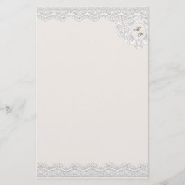 Monogram Snöre (anpassade) Brevpapper