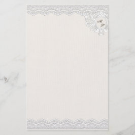 Monogram Snöre (anpassade) Brevpapper
