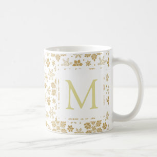 Monogram Snowflake Kaffemugg