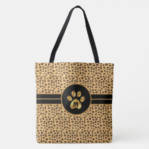 Monogram & Snygg Tiger Mönster & Tass Tygkasse