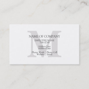 Monogram Snyggt Classic Elegant Monogrammed Visitkort