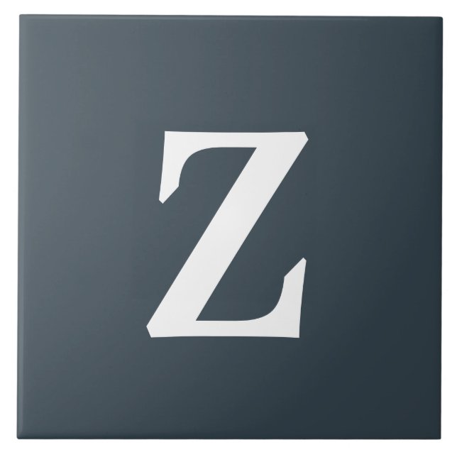 Monogram Snyggt Färg för träkol som kompletterar v Kakelplatta (Framsidan)