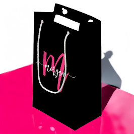 Monogram Snyggt Modern Shock rosa Black
