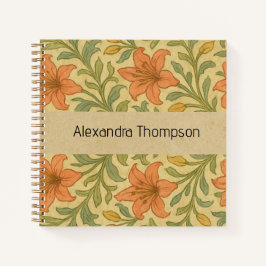 Monogram snyggt rustikt kraftpapper William Morris