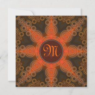 Monogram Solar Eclipse Tribal bröllopsinbjudan Inbjudningar