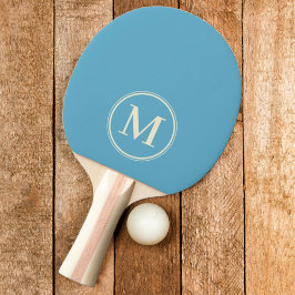 Monogram Solid Aqua Himmel Färg Pingisracket