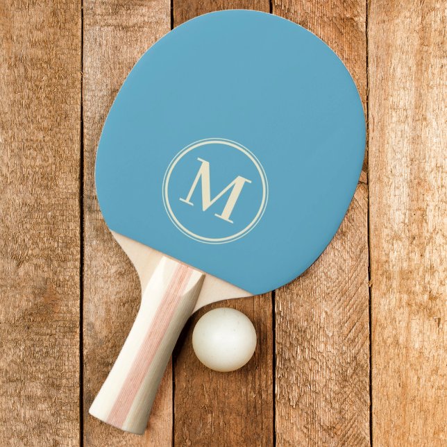 Monogram Solid Aqua Himmel Färg Pingisracket (Skapare uppladdad)