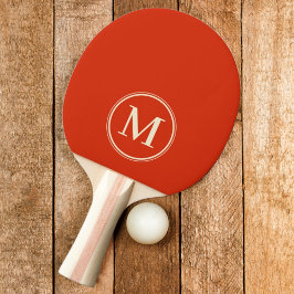 Monogram Solid Blod Orange Färg Pingisracket