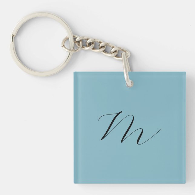 Monogram Solid Blue Pastel Minimalist-Professionel (Framsidan)