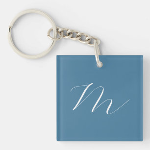 Monogram Solid Blue Pastel Minimalist-Professionel