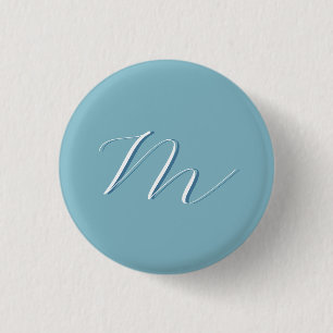 Monogram Solid Blue Pastel Minimalist-Professionel Knapp