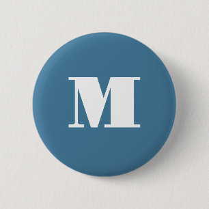 Monogram Solid Blue Pastel Minimalist-Professionel Knapp