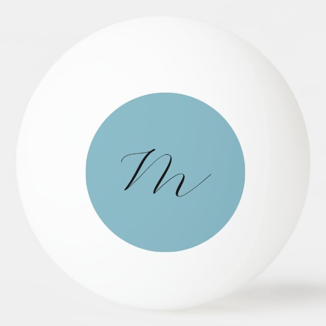 Monogram Solid Blue Pastel Minimalist-Professionel Pingisboll (Framsidan)
