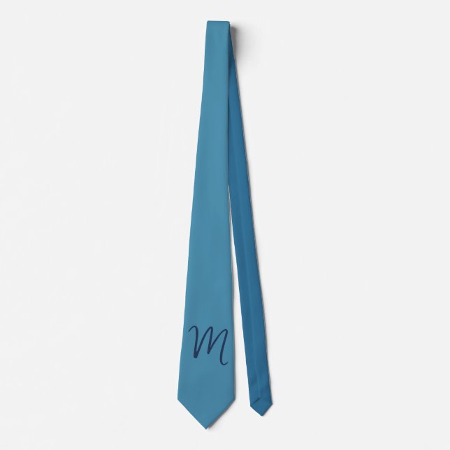Monogram Solid Blue Pastel Minimalist-Professionel Slips (Framsida)