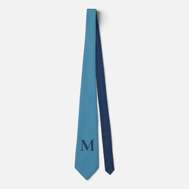 Monogram Solid Blue Pastel Minimalist-Professionel Slips (Framsida)