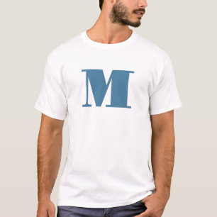Monogram Solid Blue Pastel Minimalist-Professionel T Shirt