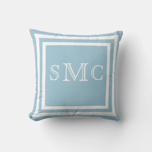 MONOGRAM Solid Light blue blank, vanlig kudde