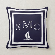 MONOGRAM Solid mörk blått, vanlig kudde