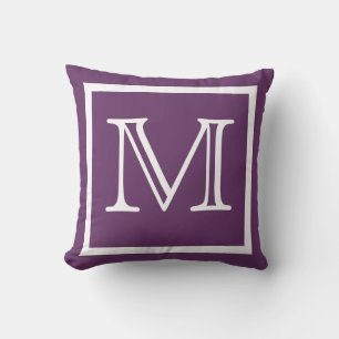 MONOGRAM Solid Mörk Mjukt pulvrets Lila Bright Kudde