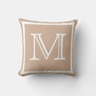 MONOGRAM Solid Tan Tan Tan Tan-sladd Kudde