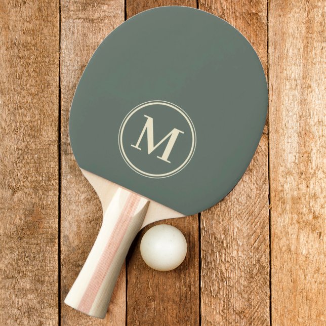 Monogram Solid Warm Grått Färg Pingisracket (Skapare uppladdad)
