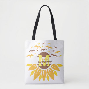 Monogram Solros Personlig Bridesmaid Tygkasse