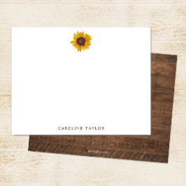 Monogram Solrossolrosrot (Rustic Mörk Wood) Person Anteckningskort