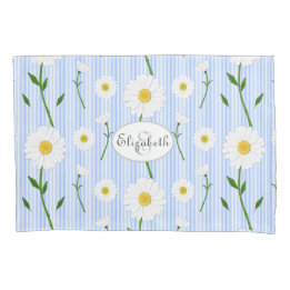 Monogram, sommartid, Daisy Mönster Light Blue Rand