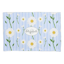Monogram, sommartid, Daisy Mönster Light Blue Rand