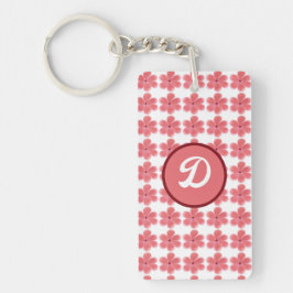 monogram söt blomster retro initial anpassad