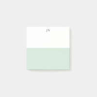 Monogram Söt Grönt Pastel White Färg Block