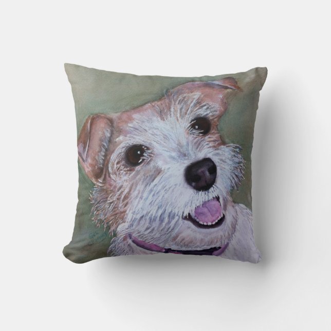 MONOGRAM SÖT JACK RUSSELL KUDDE (Framsida)