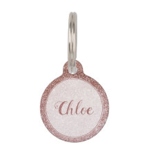 Monogram söt Rosa ros Guld Glitter