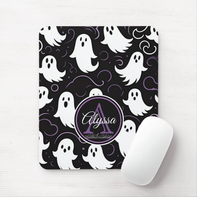 Monogram Spooky Gholyst Mönster Musmatta (Med mus)