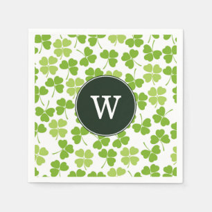Monogram St. Patrick's Day Party Napkins Pappersservett